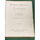 Three volumes half leather bound 'British Battles'