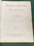 Three volumes half leather bound 'British Battles'