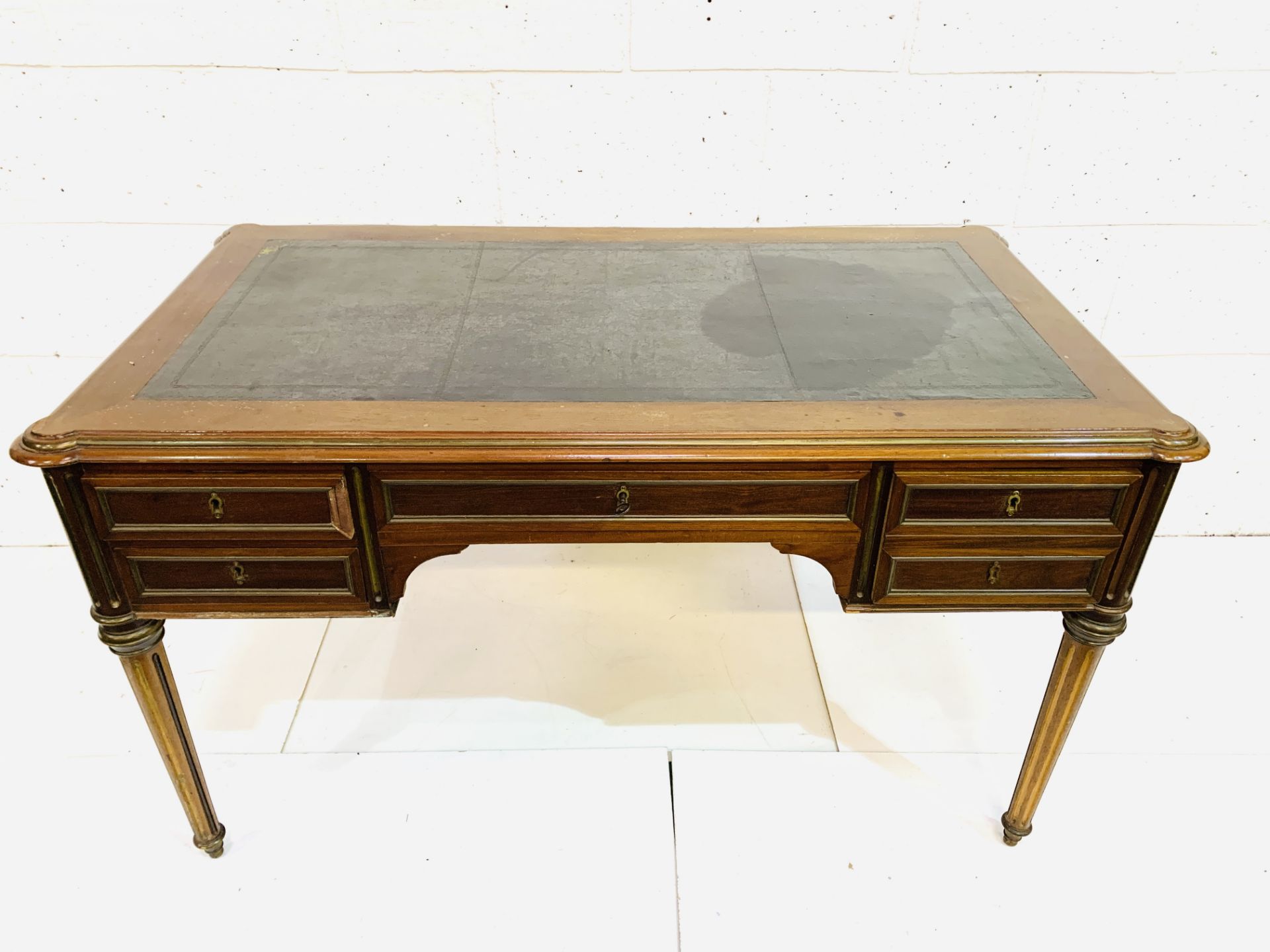 Edwardian mahogany desk - Image 9 of 11