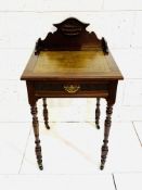 Mahogany small writing table.