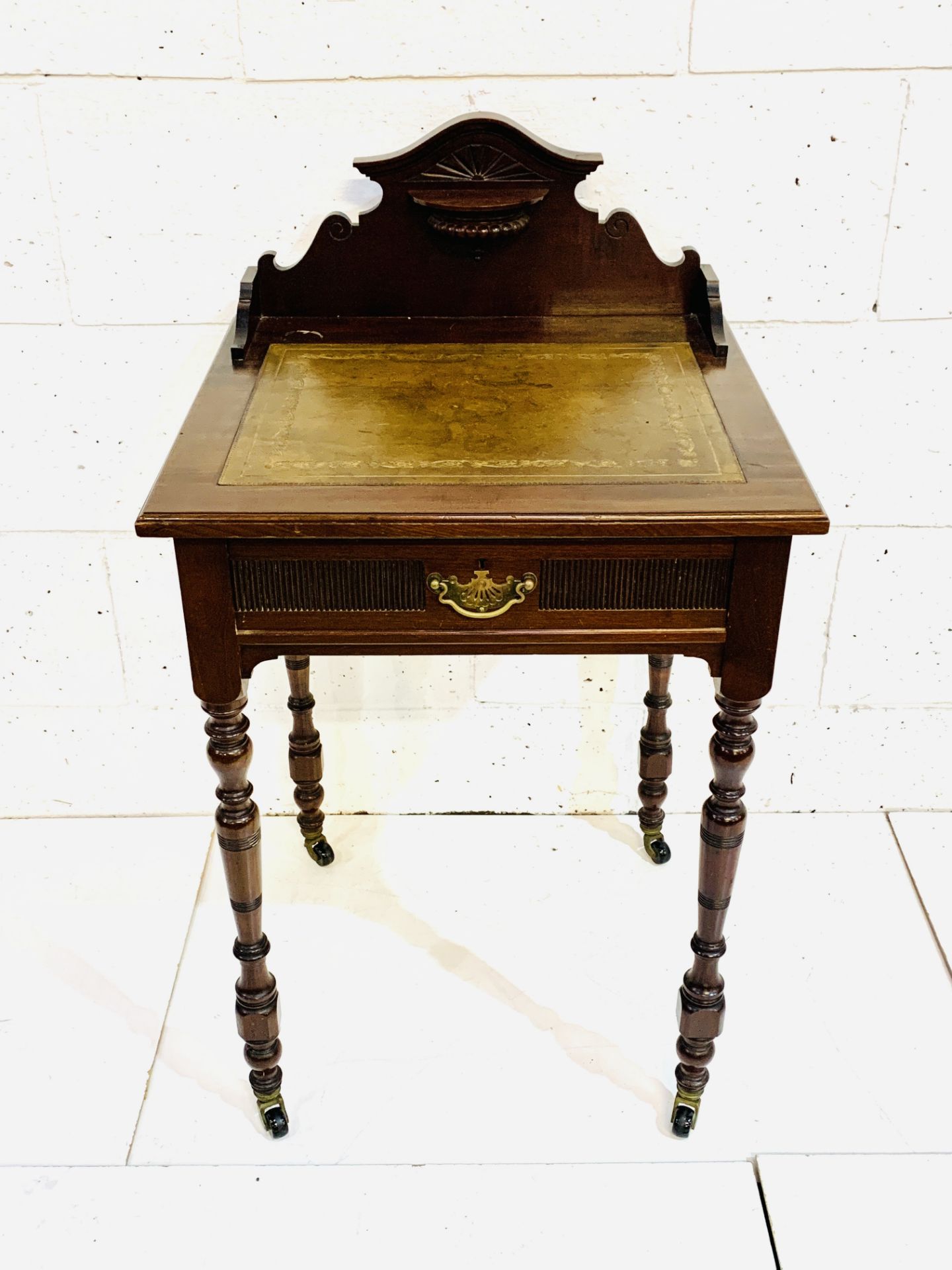 Mahogany small writing table.