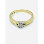 18ct white gold diamond twist ring