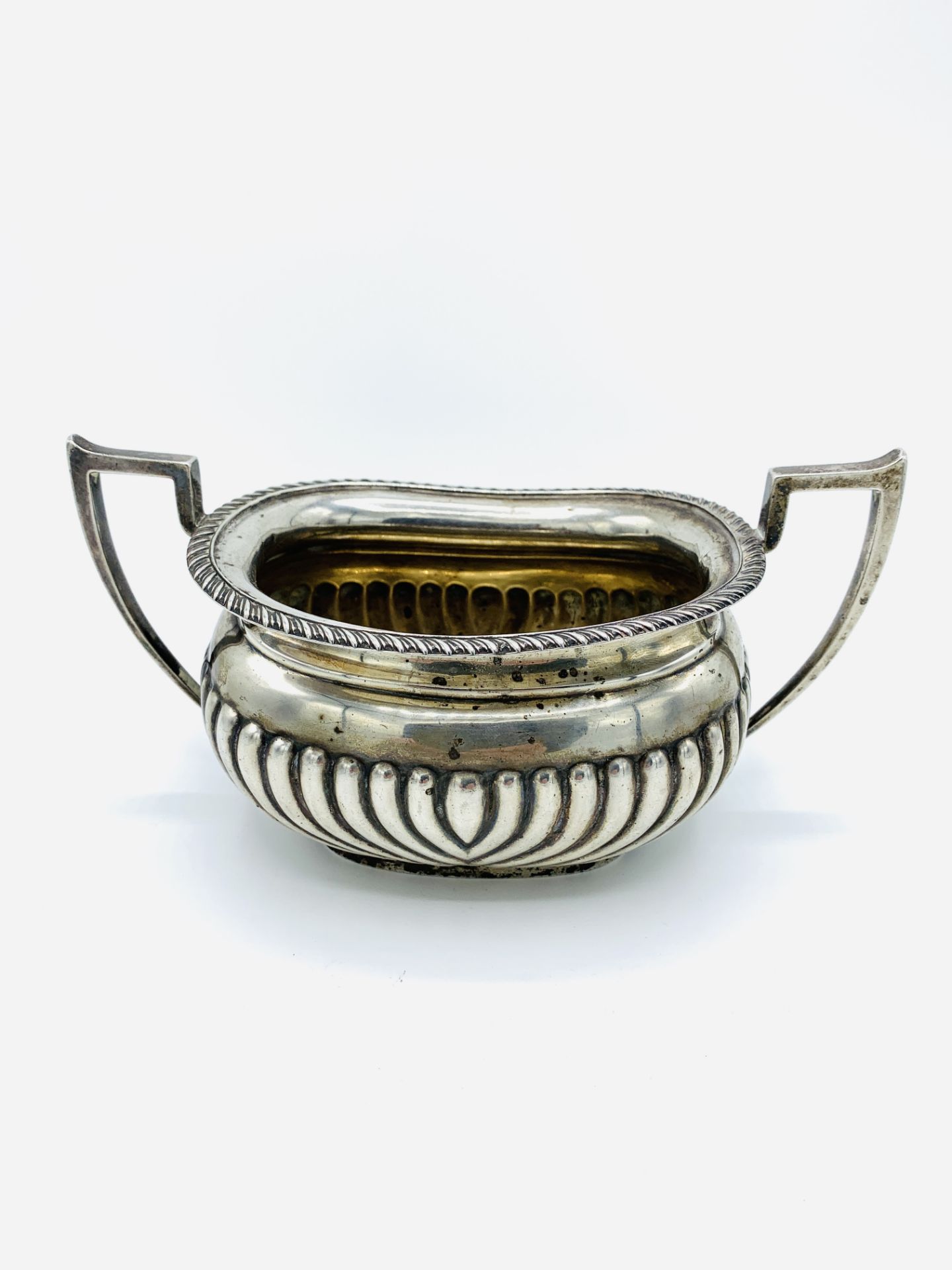 Large silver creamer and sugar bowl - Image 4 of 5