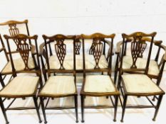 Edwardian inlaid mahogany salon suite