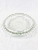 Shallow glass 'Marguerites' table centrepiece bowl, marked R Lalique