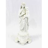 Large parian figure of Madonna and child