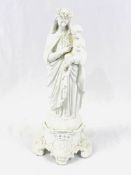 Large parian figure of Madonna and child