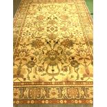 Deep yellow ground wool carpet
