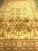 Deep yellow ground wool carpet