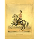 Five framed and glazed Victorian hand coloured engravings of the 4th Light Dragoons