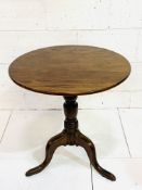 Circular mahogany table