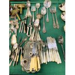 Large quantity of silver plate cutlery