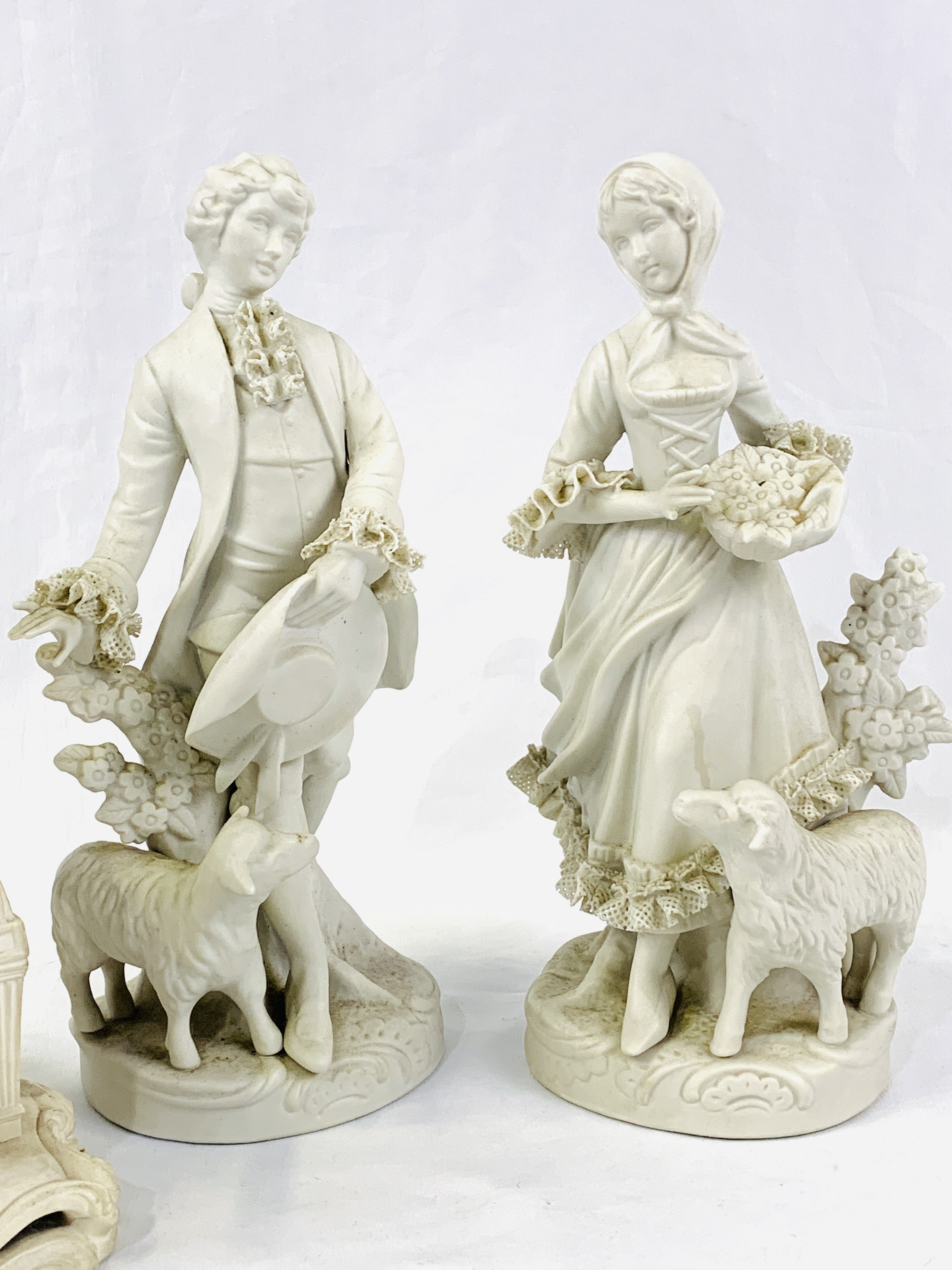 Three parian china figurines - Image 2 of 5