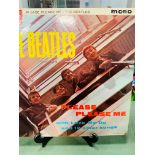 Four original Beatles yellow and black label LP's.