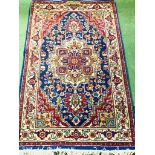 Blue ground rug, made in Bessarabie