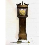 Oak long case clock