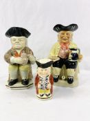 A Kevin Francis 'Vic Schuler' Toby Jug, together with an early 19th century ordinary Toby Jug.