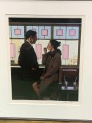 Framed and glazed Jack Vettriano, Drifters, limited edition silkscreen 174/295.