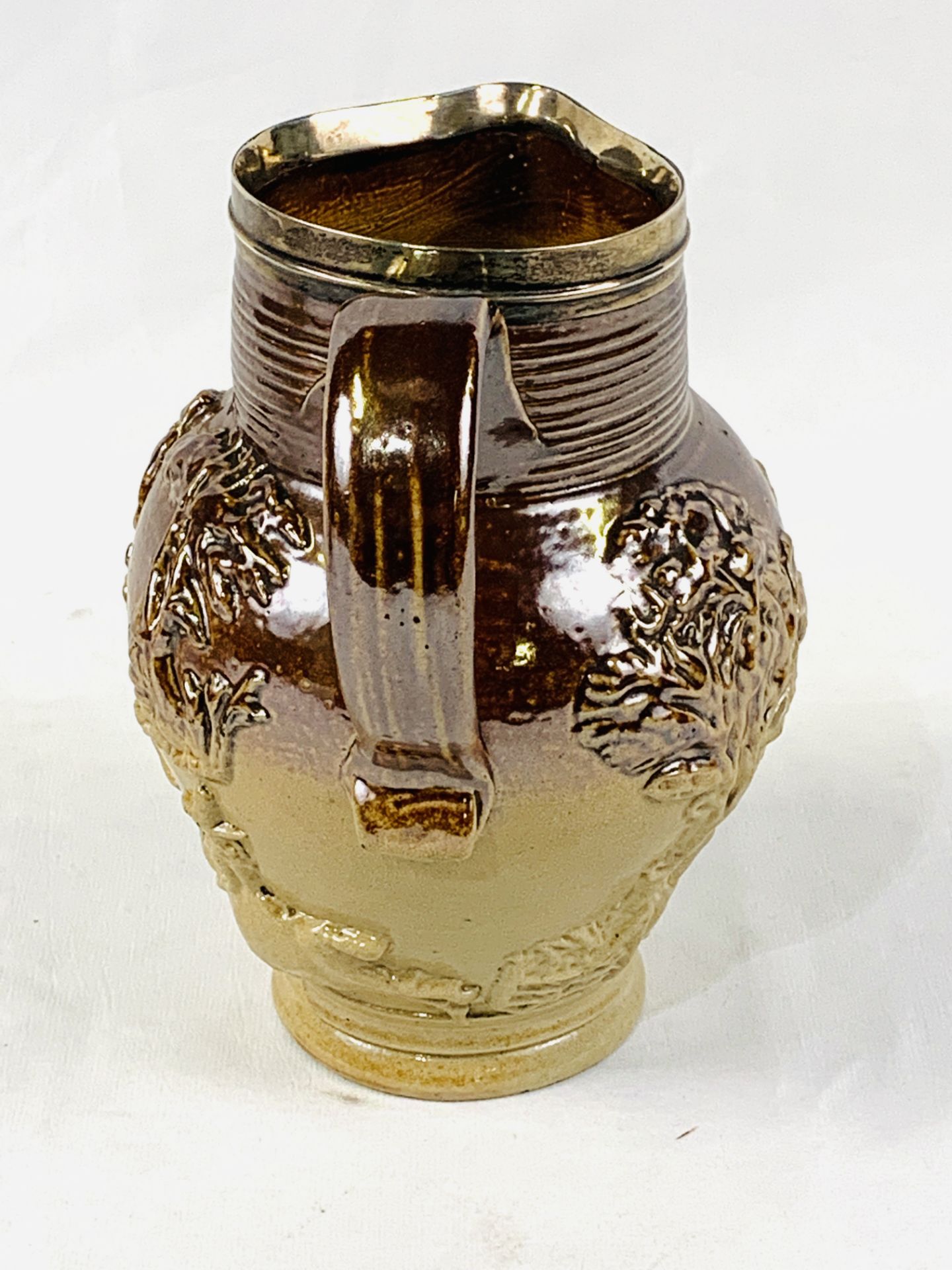 A silver mounted Mortlake stoneware jug. - Image 4 of 4