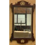 Chippendale style mahogany framed wall mirror