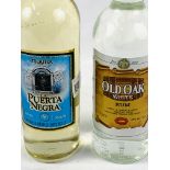One litre bottle of Tequila, and one litre bottle of old oak white rum
