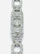 Platinum diamond set Art Deco style bracelet.