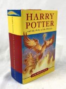 Harry Potter and the Order of the Phoenix, First Edition, by J K Rowling.