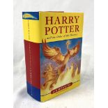 Harry Potter and the Order of the Phoenix, First Edition, by J K Rowling.