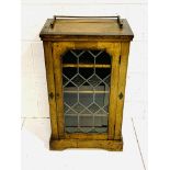 Oak glass fronted cabinet