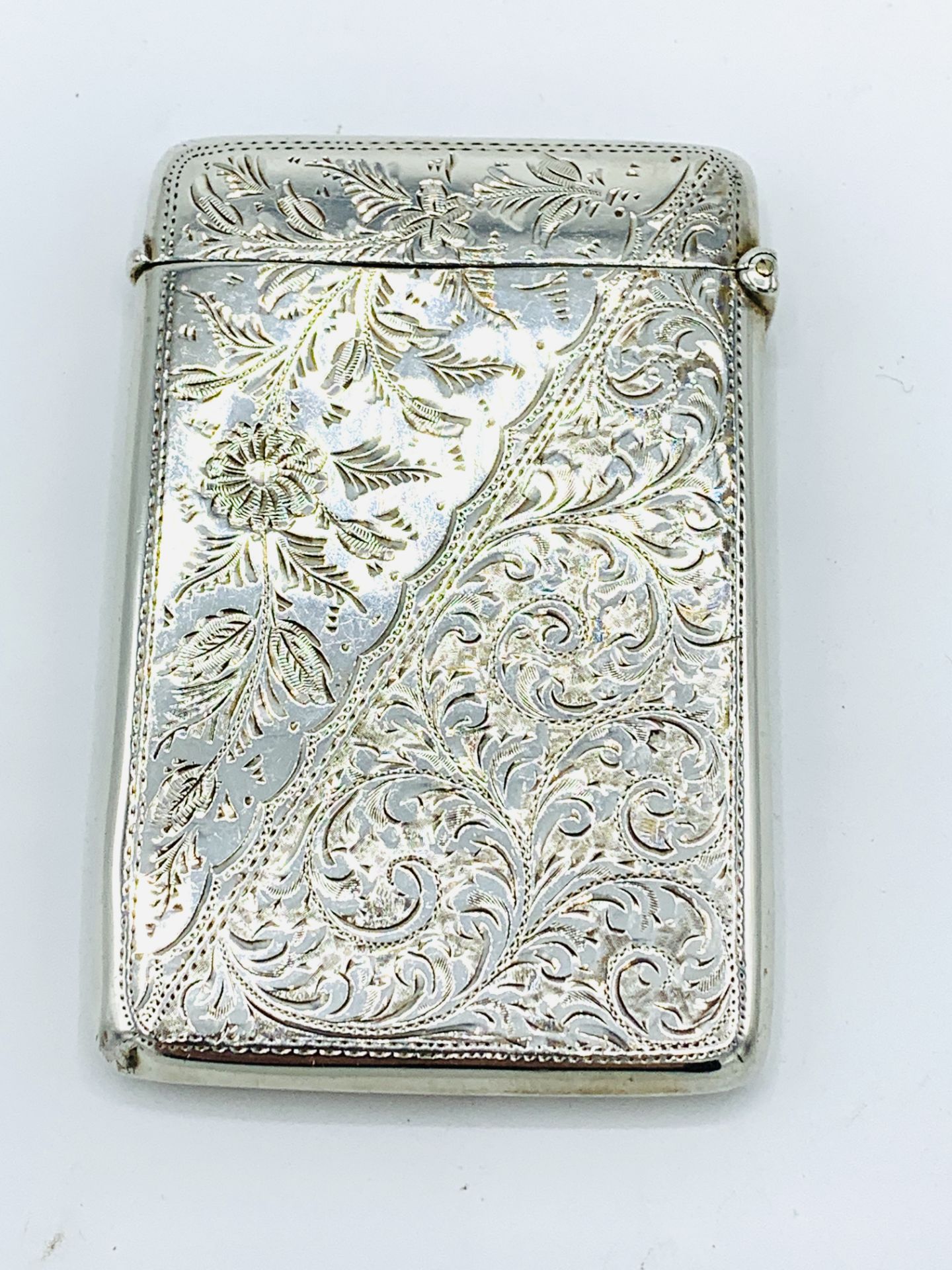 Silver card case, hallmarked Chester 1909 - Image 3 of 4