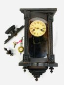 Small German Vienna-style wall clock