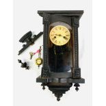 Small German Vienna-style wall clock