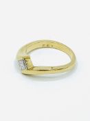 18ct gold Princess cut diamond solitaire ring