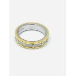 18ct gold half eternity ring