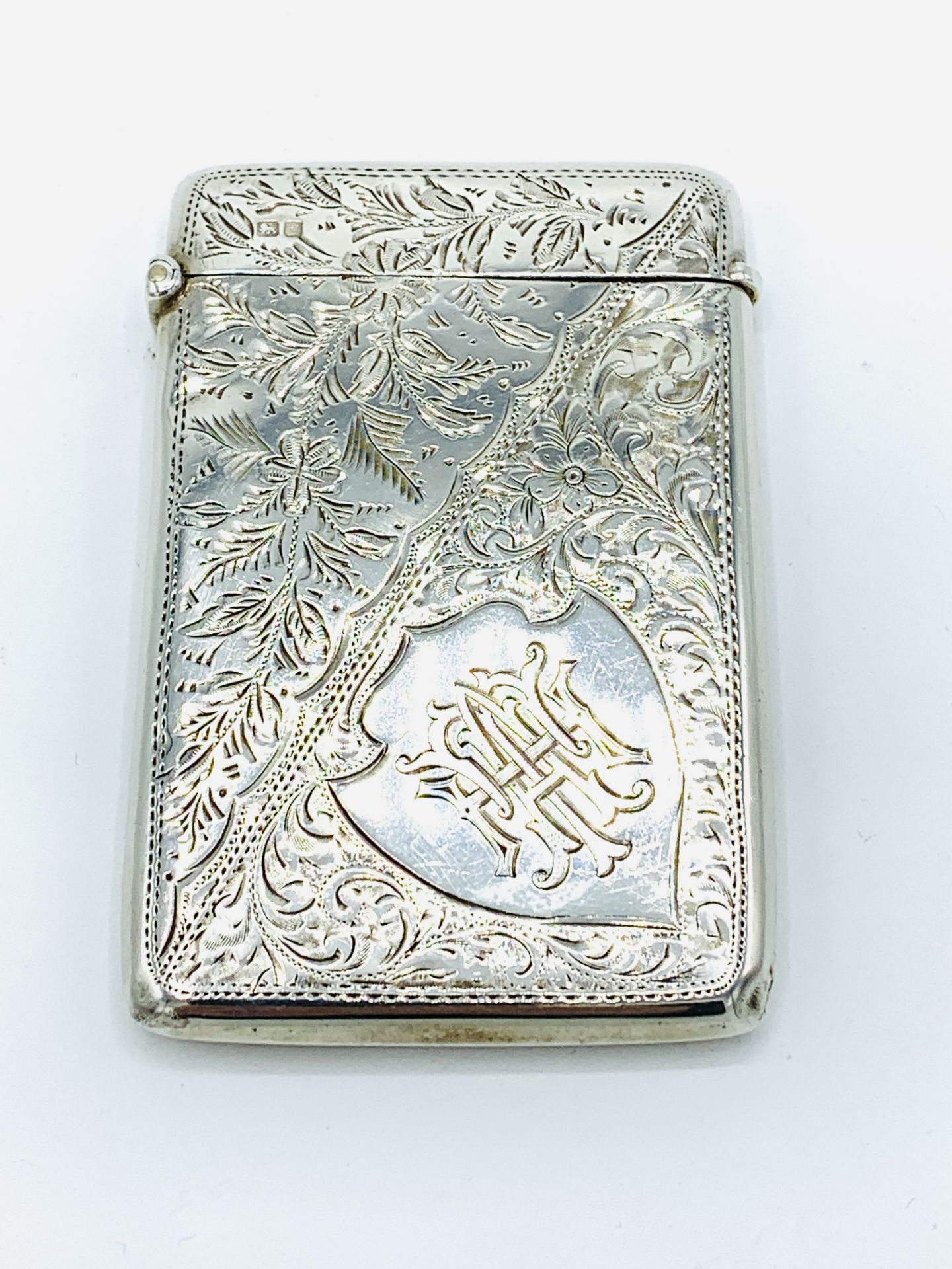 Silver card case, hallmarked Chester 1909 - Image 2 of 4