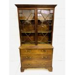 19th Century mahogany glazed bookcase