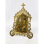 Very decorative gilt brass framed religious icon