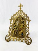 Very decorative gilt brass framed religious icon