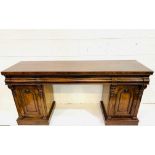 Victorian mahogany pedestal sideboard