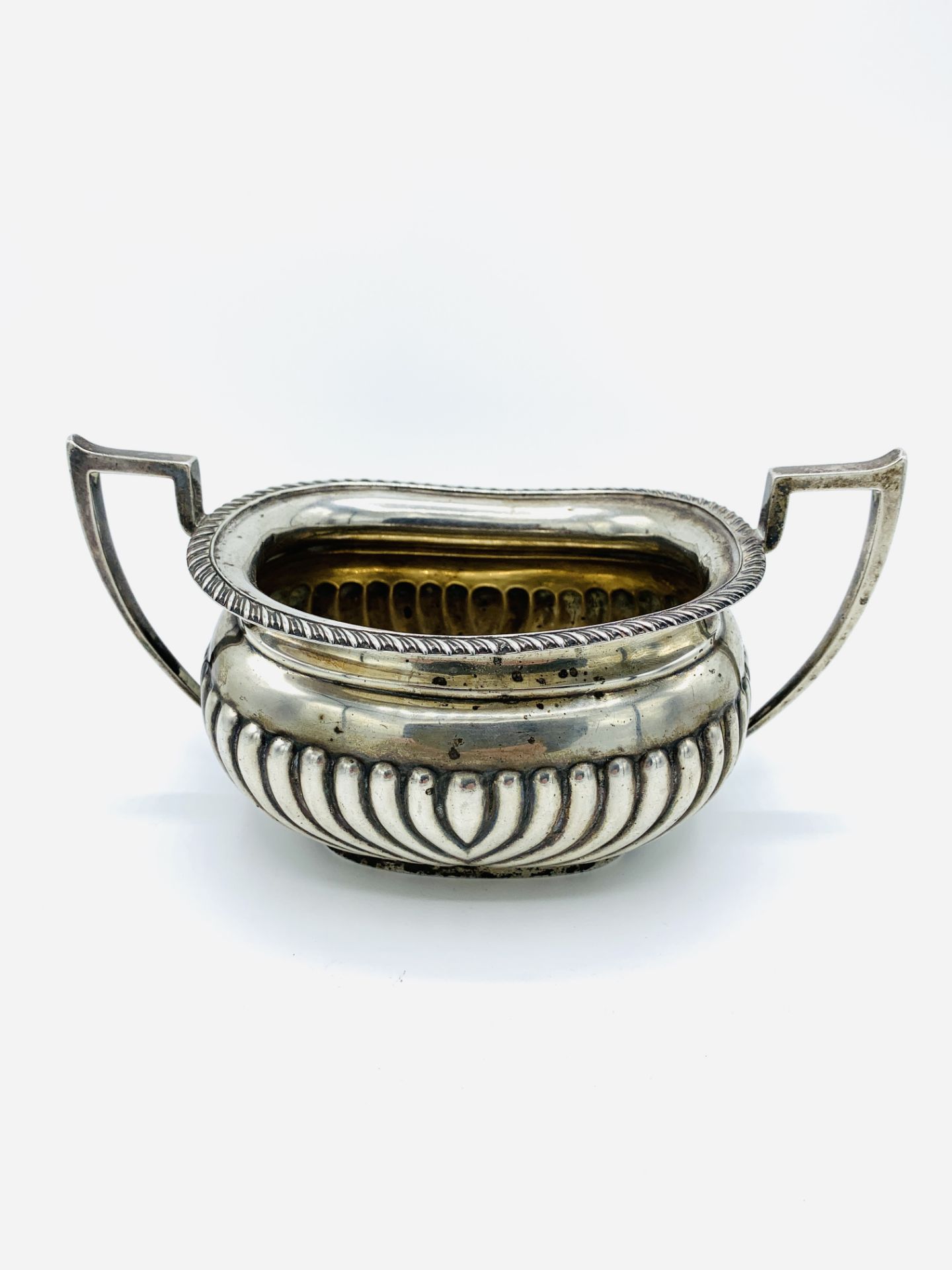 Large silver creamer and sugar bowl - Image 5 of 5