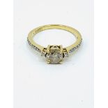 Contemporary 0.5ct Champagne coloured diamond ring