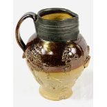 A Georgian Mortlake Kishere salt glazed stoneware jug.