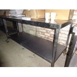 Mobile stainless steel preparation table with under shelf,