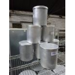 6 aluminium ingredient containers with lids