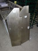 Two stainless steel shelfs, width 113cms, depth 30cms.