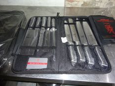 Samurai knife set 9 pieces.