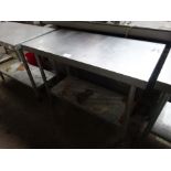 Stainless steel preparation table with under shelf, W: 120cms, D: 60cms, H: 90cms