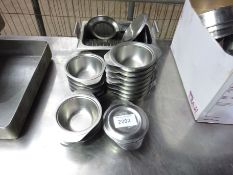 Stainless steel food bowls and lids