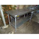 Bartlett stainless steel preparation table with under shelf.