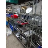 4 tier wire rack W: 120cms, D: 45cms, H: 184 cms